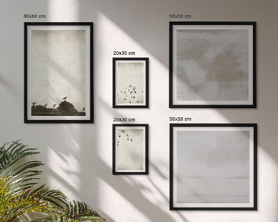 Parede galeria de quadros Pássaros minimalistas em voo