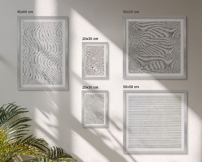 Conjunto de 5 quadros com moldura padrões de areia estruturas geometria