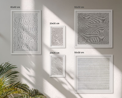 Conjunto de 5 quadros com moldura padrões de areia estruturas geometria