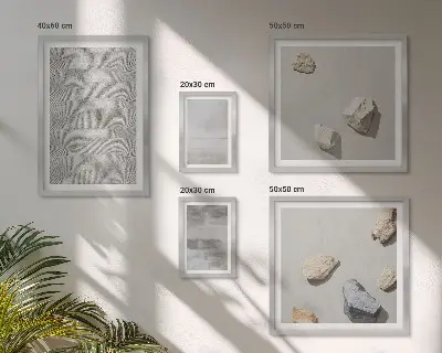 Conjunto de 5 quadros decorativos com estampas de texturas minimalistas modernas