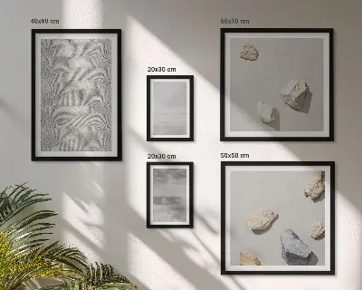 Conjunto de 5 quadros decorativos com estampas de texturas minimalistas modernas