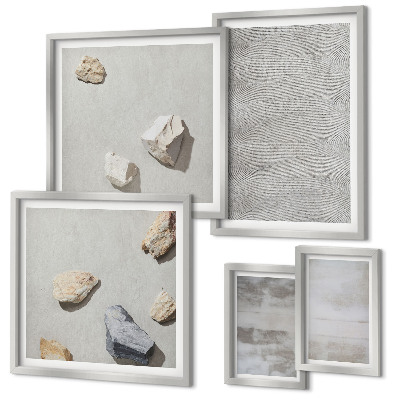 Conjunto de 5 quadros decorativos Texturas minimalistas modernas