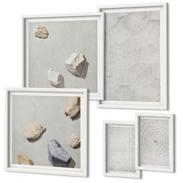 Galeria de parede Pedras geométricas de papelão