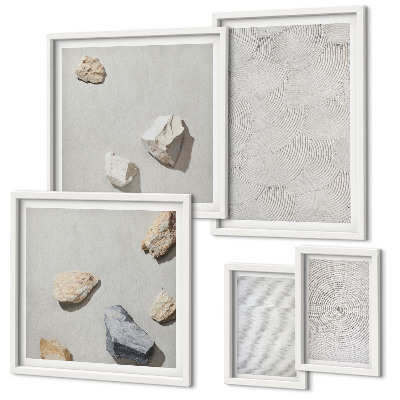 Galeria de parede Pedras geométricas de papelão