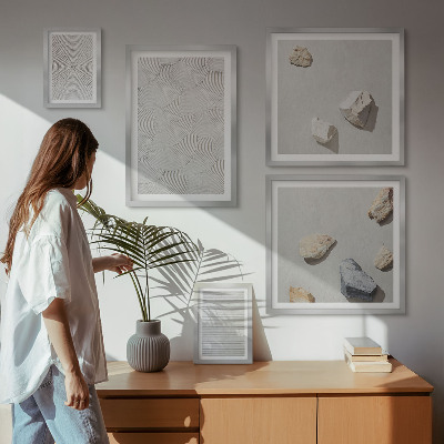 Galeria de parede Pedras geométricas de papelão