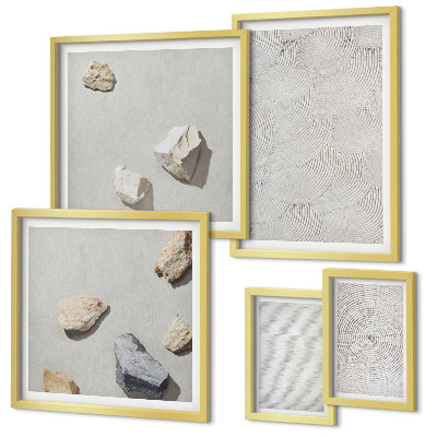 Galeria de parede Pedras geométricas de papelão