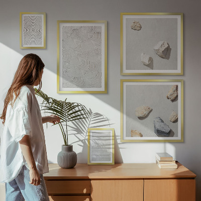 Galeria de parede Pedras geométricas de papelão