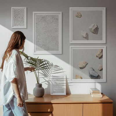 Galeria de parede Pedras geométricas de papelão