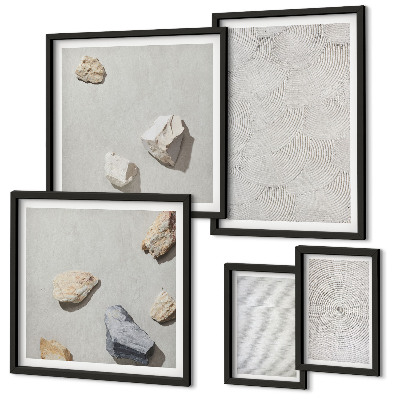 Galeria de parede Pedras geométricas de papelão