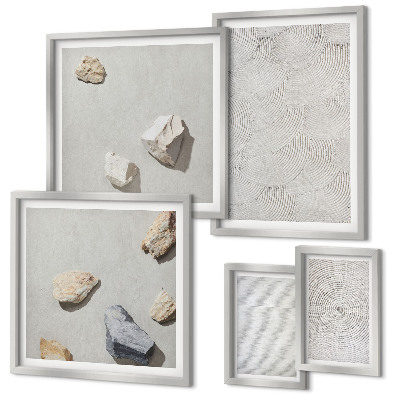 Galeria de parede Pedras geométricas de papelão