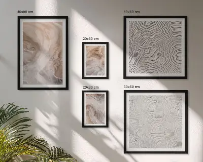 Galeria de quadros para parede com padrões de textura de pedra de mármore