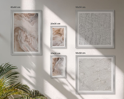 Conjunto de 5 quadros com moldura Textura de pedra com padrões de mármore