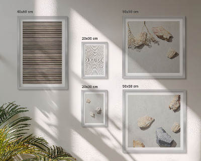 Conjunto de 5 quadros decorativos Texturas naturais de madeira e pedras