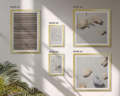 Conjunto de 5 quadros decorativos Texturas naturais de madeira e pedras