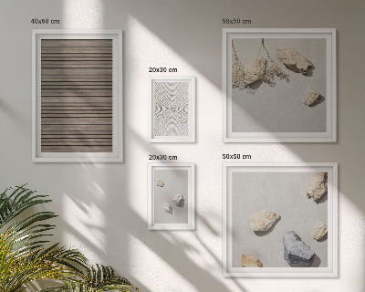 Conjunto de 5 quadros decorativos Texturas naturais de madeira e pedras