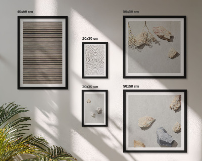 Conjunto de 5 quadros decorativos Texturas naturais de madeira e pedras