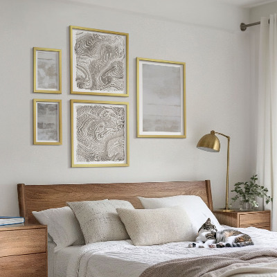 Conjunto de 5 quadros com moldura Texturas desgastadas em estilo moderno