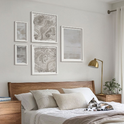 Conjunto de 5 quadros com moldura Texturas desgastadas em estilo moderno