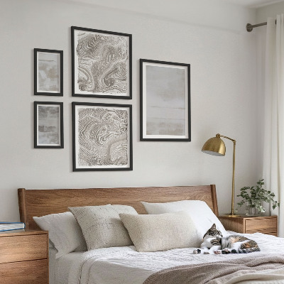 Conjunto de 5 quadros com moldura Texturas desgastadas em estilo moderno