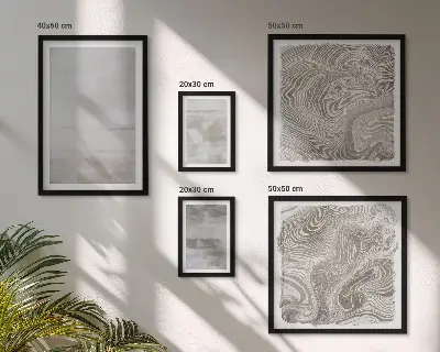 Conjunto de 5 quadros com moldura com design de texturas desgastadas em estilo moderno