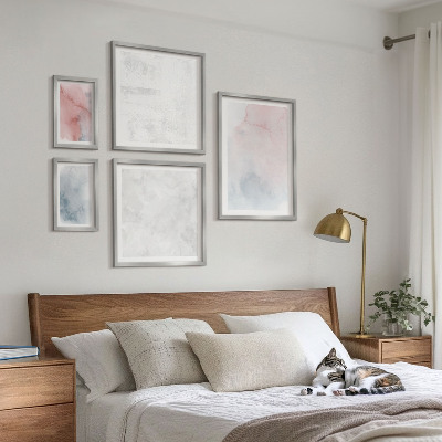 Galeria de parede Texturas em tons pastel de aquarela