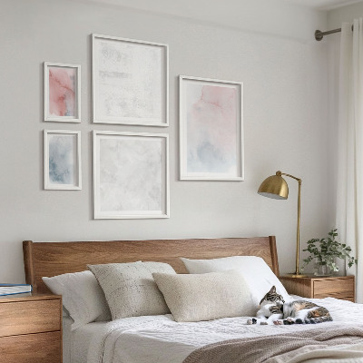 Galeria de parede Texturas em tons pastel de aquarela