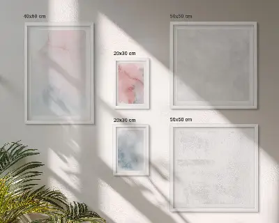 Galeria de parede com texturas em tons pastel de aquarela