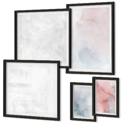 Galeria de parede Texturas em tons pastel de aquarela