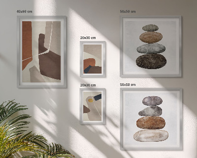Conjunto de 5 quadros decorativos Arte abstrata boho nova
