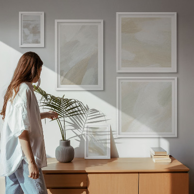 Galeria de parede Pintura abstrata com pincel.