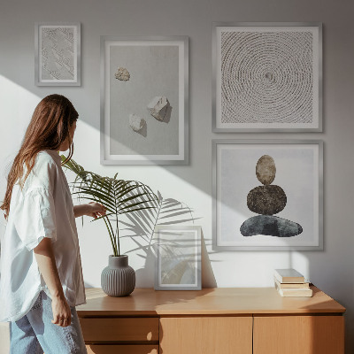 Parede galeria de quadros Pedras arenosas pintura moderna