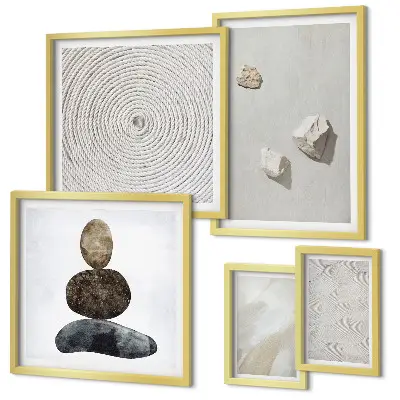 Galeria de quadros para parede pintura moderna com pedras arenosas