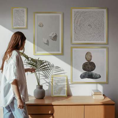 Parede galeria de quadros Pedras arenosas pintura moderna