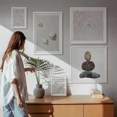 Parede galeria de quadros Pedras arenosas pintura moderna
