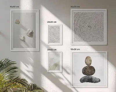 Galeria de quadros para parede pintura moderna com pedras arenosas