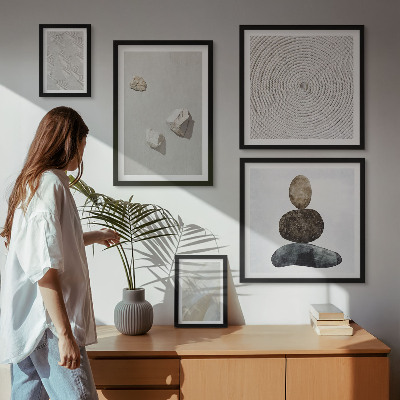 Parede galeria de quadros Pedras arenosas pintura moderna
