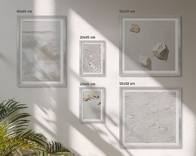 Conjunto de 5 quadros com moldura Textura boho de arenito