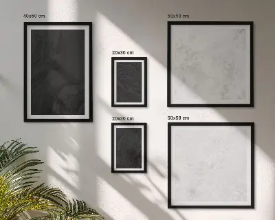 Conjunto de 5 quadros decorativos com estampas de mármore em tons escuros