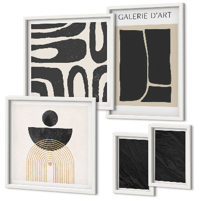 Parede galeria de quadros Formas abstratas de mármore