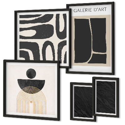 Parede galeria de quadros Formas abstratas de mármore