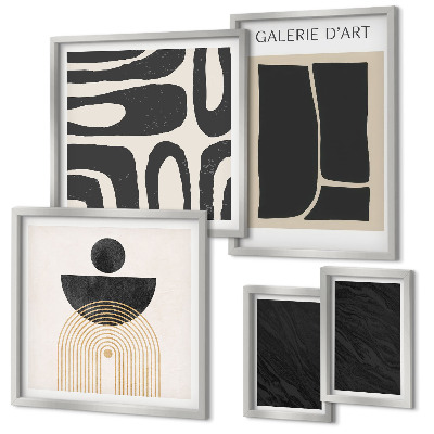 Parede galeria de quadros Formas abstratas de mármore