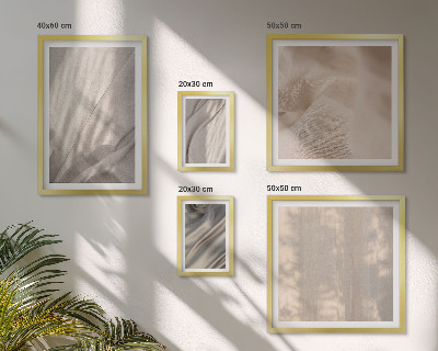 Conjunto de 5 quadros com moldura Tecidos boho naturais em close-up