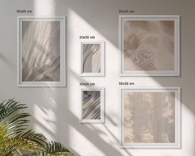 Conjunto de 5 quadros com moldura Tecidos boho naturais em close-up