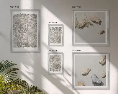 Galeria de parede com formas abstratas modernas