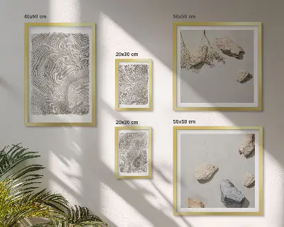 Galeria de parede com formas abstratas modernas