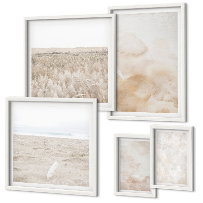 Parede galeria de quadros Texturas em tons pastel na moda