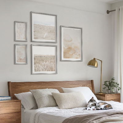Parede galeria de quadros Texturas em tons pastel na moda