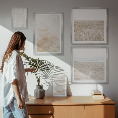 Parede galeria de quadros Texturas em tons pastel na moda