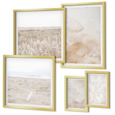 Parede galeria de quadros Texturas em tons pastel na moda