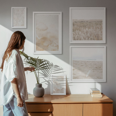 Parede galeria de quadros Texturas em tons pastel na moda